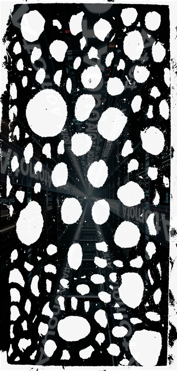 Nr_3; High-contrast pencil drawings on textured cardboard by AtomotA, showing organic cell patterns in black and white