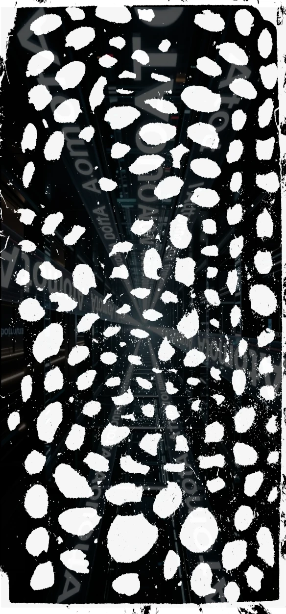 Nr_4; High-contrast pencil drawings on textured cardboard by AtomotA, showing organic cell patterns in black and white